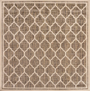 Trebol Moroccan Trellis Textured Weave Indoor/outdoor Square Rug
